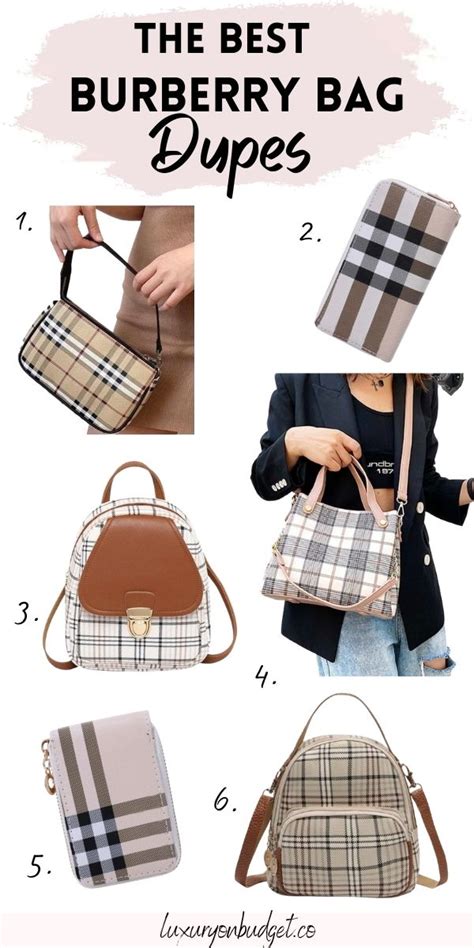 temu Burberry like bags